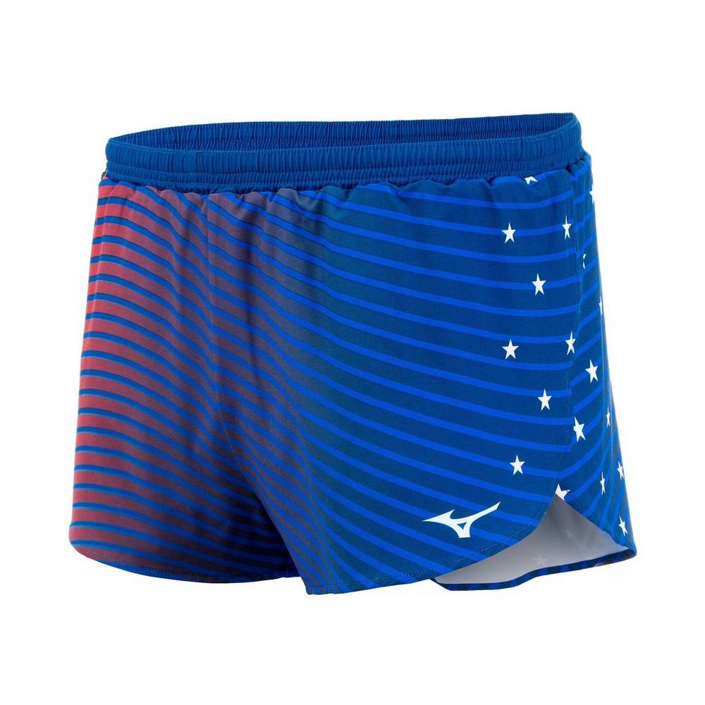 Pantalones Cortos Mizuno Running 2" Patriotic Para Hombre Azul Marino 5012793-LT